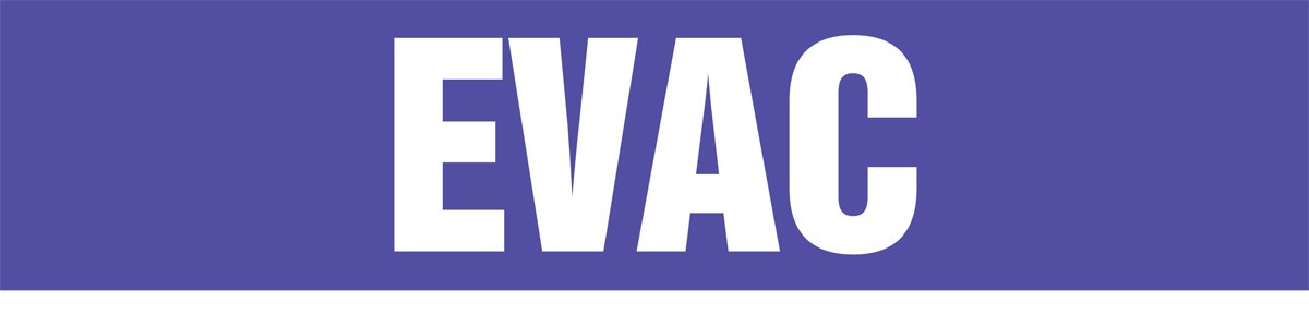 Accuform RPM333 Vinyl "EVAC" Medical Gas Pipe Marker, 3" W x 3" L, White on Purple (Pack of 20)