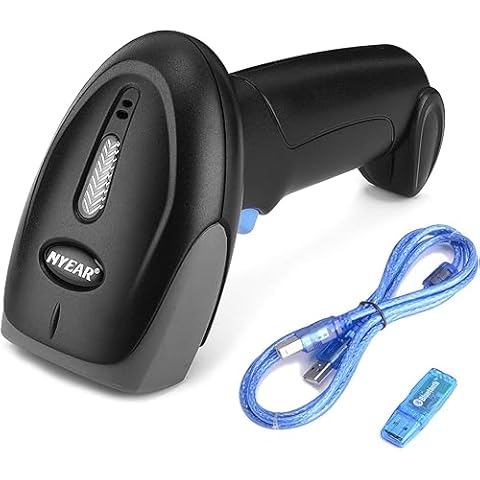NYEAR BLE Bluetooth 2D & QR & 1D CMOS Barcode Scanner with APP Without scanning Barcode to Set parameters conveniently,Automatic Continuous Scan and 16Mb Inventory Memory,NT800H26 Cover