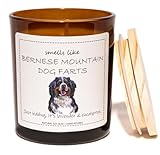Bernese Mountain Dog Gifts & Decor, Dog Mom Gifts for Women, Smells Like Bernese Mountain Farts Candle - Lavender & Eucalyptus, Crafted by Natural Soy Wax & Natural Essential Oils