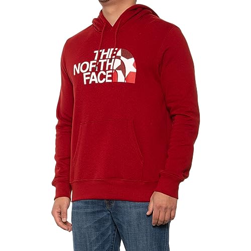 THE NORTH FACE Mens Half Dome Graphic Pullover Hoodie (Caldera Red/Fiery Red, Medium)
