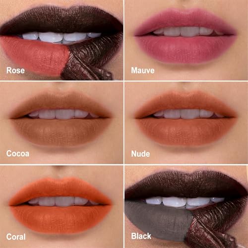 Image of Lip Stain Peel Off Lip Liner Moisturizing Long-Lasting & Waterproof Black | Lip Stain Transfer Proof & Plumping, Non-Stick Cup Nourishing Gentle Formula for Natural Full Lips