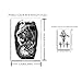Yazhiji 32 Sheets Temporary Tattoos Stickers, 8 Sheets Fake Body Arm Chest Shoulder Tattoos for Men Women with 24 Sheets Tiny Black Temporary Tattoos