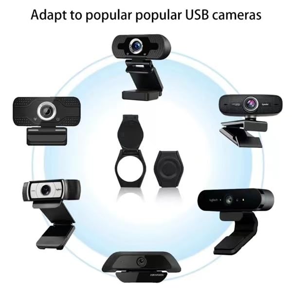 Paquete de 2 fundas universales para cámara web, tapa de lente externa de escritorio, cubierta para obturador, funda de privacidad para transmisión, compatible con C270/C615/C920/C930E/C922X 2
