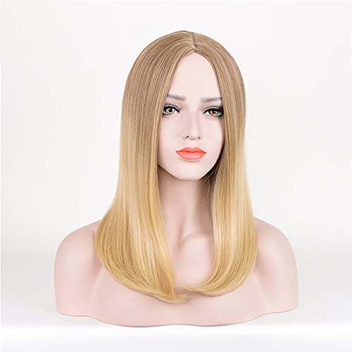 Wig for Ivanka Trump Cosplay Wig Brown Gradient Heat-resistant Fiber Hair Halloween Party Costume Wigs Pelucas AD3515