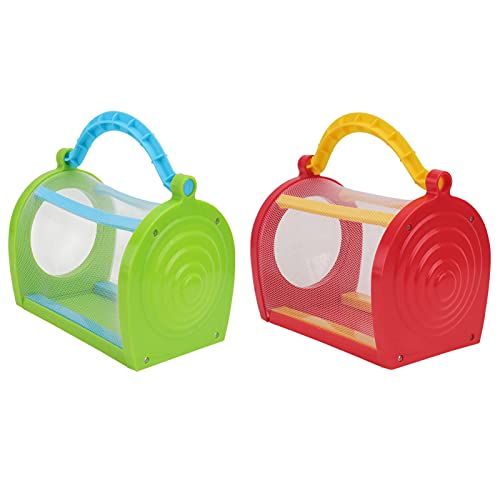 Cabilock 2pcs Insect Cage Portable Bug House Butterfly Habitat Kids Outdoor Games for Children Educational Learning Toy
