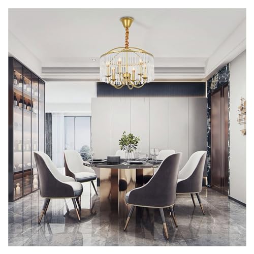 Lustre de luxe 50,8 cm en cristal pour sublimer un plafond bas