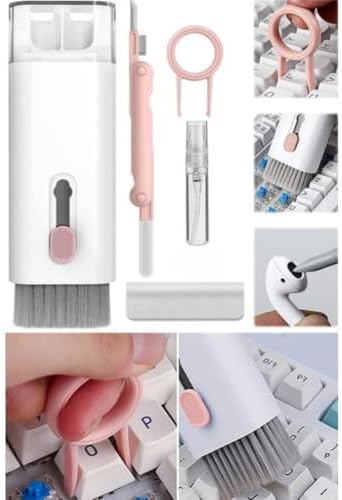 Jouis 7'si 1 arada Elektronik Temizleme Kiti, Klavye Temizleyici, Dizüstü Bilgisayar Temizleme Kiti Monitör, Cep Telefonu, Bluetooth, Kulaklık, Lego, Airpods, Dizüstü Bilgisayar Kamera (Pembe) - Görsel 2