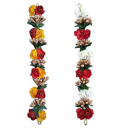 Buy VEDAKSH Bridal Flower Bun Hair Gajra/Flowers Bun and Fabric Hair