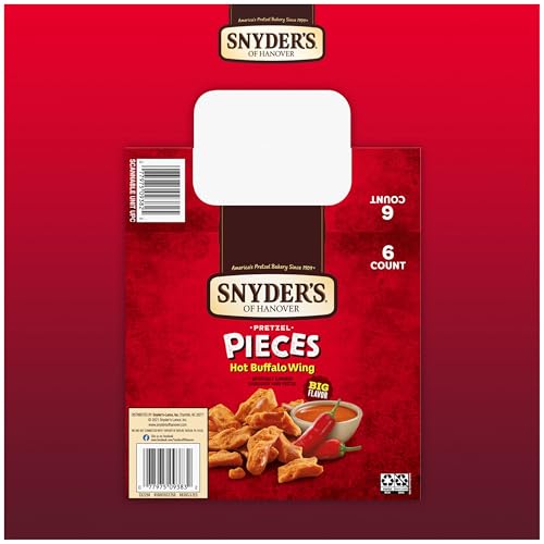 Image of Snyder's of Hanover Pretzel Pieces, Hot Buffalo Wing, 3.25 Ounce, (Pack of 6)