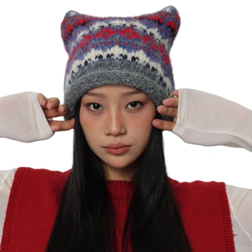 Cats Ear Cooling Hat,Cats Hat Adjustable Light Weight Portable Minimalists Kintted for Outdoor Sports
