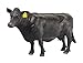 Little Buster Toys Angus Cow - Realistic Black Angus Cow, 1/16th Scale