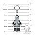 LEGO Monster Fighters Large 3 inch Tall Figure Keychain Light - Skeleton Guy (KE137H), Halloween Theme Keychain Light, Trick or Treat Accessory
