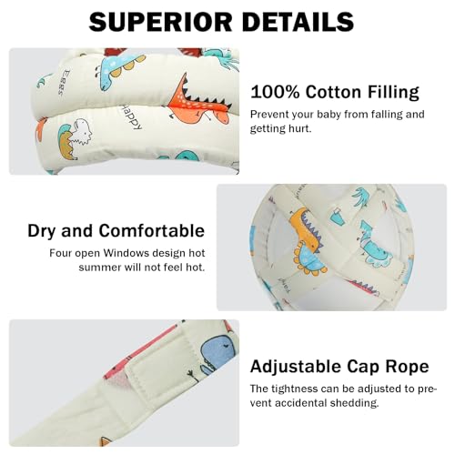 Image of Baby Head Protector Baby Helmet for Crawling Walking, No Bumps Safety Head Adjustable Protective Cap for Walking, Playing (Style 2)