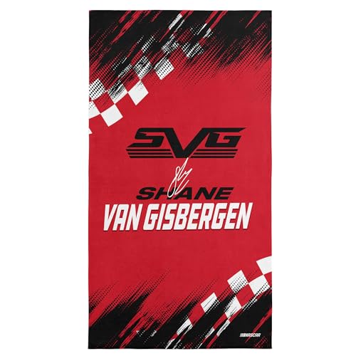 Northwest NASCAR Shane Van Gisbergen Simple Speed Beach Towel, Cotton Blend Lightweight Bath, Pool Swim Travel Fan Gear, 30 x 60 Inch