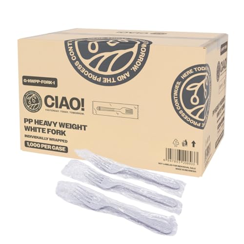 CIAO! 7.3 White Fork Heavy Weight Polypropylene Individually Wrapped (Case of 1 000)