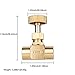 Breezliy 2 Pieces Heavy Duty Brass Instrument Replacement Control Needle Valve 1/4