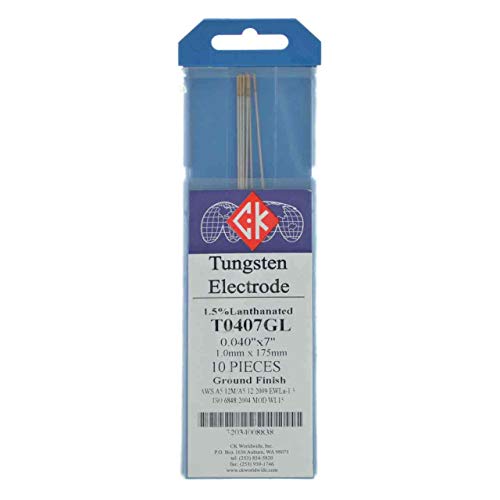 CK T0407GL 1.5% Lanthanated Tungsten Electrode .040