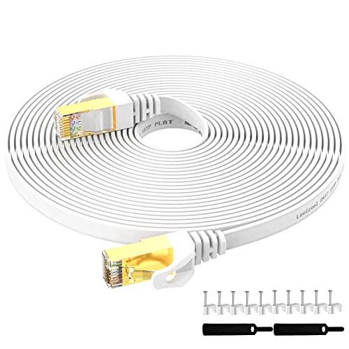 Lovicool 10m Ethernet Cable, CAT 7 Ethernet Patch Cable Shielded High Speed Internet Cable for Switch Router Xbox Home Office Network Compatible Cat5e/Cat6a/Cat6 (Clips Free)