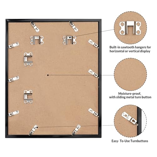 LaVie Home 22x28 Picture Frame for Wall Display, 22x28 Black Picture Frame with HD Plexiglas, 22 x 28 Poster Frame 1 Pack, Display Frame for Vertical or Horizontal, Classic Collection