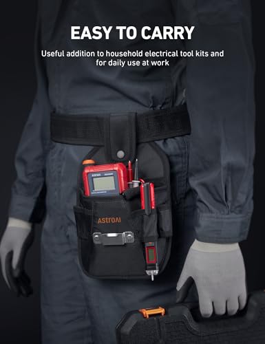 astroai vts1000h voltage tester with screwdriver non-contact electrical tester dual range ac 12v70v-1000v live wire test wire breakpoint finder audible alarm lcd percentage display red