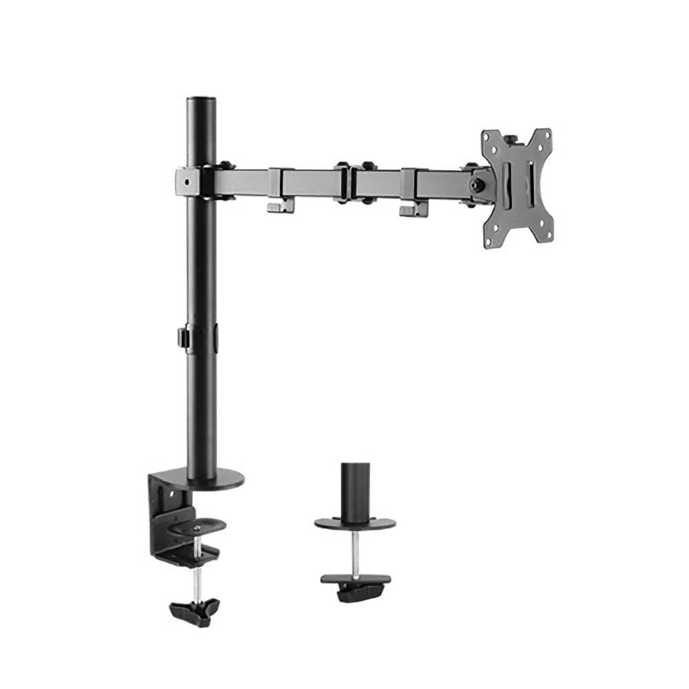 Link LKBR60 – Brazo de Soporte de Mesa con Abrazadera de Dos articulaciones – para Monitor/TV de 13 – 32 Pulgadas, Peso hasta 8 kg, Ajustable y Estable