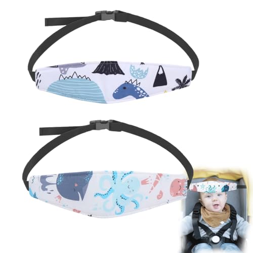 GGUFAY Reposacabezas para asientos de coche, 2 piezas, soporte para cabeza infantil ajustable, cuña cabeza para bebé, reposacabezas para asiento de coche, reposacabezas para viaje,protección del(A)
