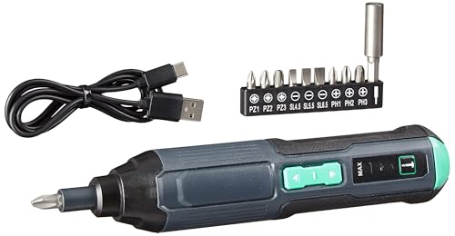 Amazon Basics by SKIL avvitatore elettrico da 3,6V (4V max), include set da 10 punte e cavo USB,...