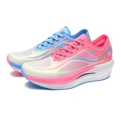 Image of Carbon Plate Marathon Running Racing Shoes Men Stable Support Shock-Relief Ultra-Light TPU Outsole Rebound Sneakers