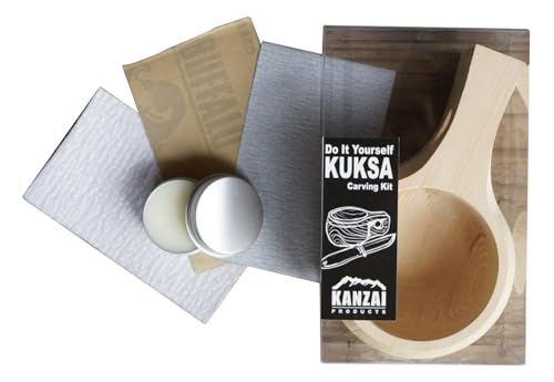 [Regular size]木曽檜 自作用ククサキット(蜜蝋ワックス・サンドペーパー付)キャンプ・アウトドア