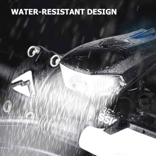 Luces para bicicleta compactas Amosfun contra lluvia y oscuridad con luces LED USB 7