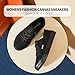 hash bubbie Women's Slip on Shoes Canvas Shoes Non Slip Fashion Canvas Sneakers for Women Low Top Loafers(Full Black.US8)