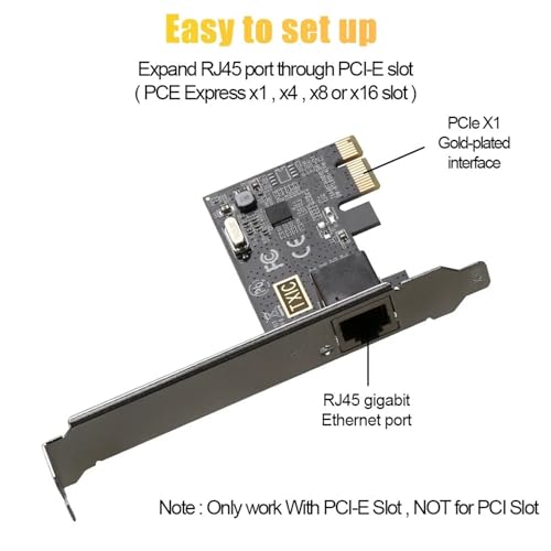 Tarjeta de Red PCI-E a RJ45 1000Mbps con Chip RTL8111E/F Adaptador Gigabit Ethernet PCI Express 10/100/1000Mbps miniatura 5
