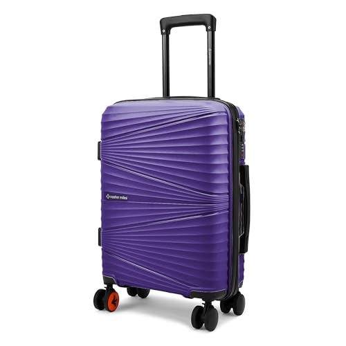Image of Nasher Miles Mumbai Hard-Sided Polypropylene 8 Wheels Double Spinner Cabin Luggage Purple 20 inch |55cm Trolley Bag,Small