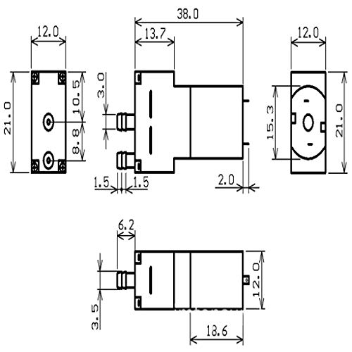 Bombas de vacío Milageto DC 3.7V 300mA con presión negativa >50KPa/375mmHg miniatura 7