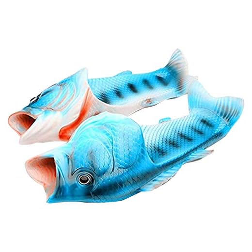 kelee Kreativa roliga badtofflor för män, kvinnor, barn, inomhus- och utomhusgolv sandal badtofflor halkskydd sandal hemmatofflor strandsandal, blå-3, 46 EU (etikett storlek: 46/47)