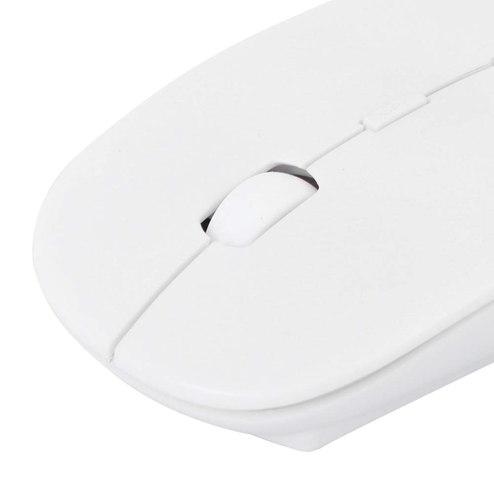 Vbestlife Myszka Myszka 1600DPI Bezprzewodowa 4D Inteligentna ultracienka Materiały komputerowe Peryferyjne do Bluetooth 3.0 na 10 metrów do domu, pracy lub podróży (biała)