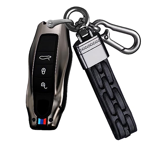 Coque de clé en silicone et zinc pour Porsche 911 et Cayenne avec boutons phosphorescents