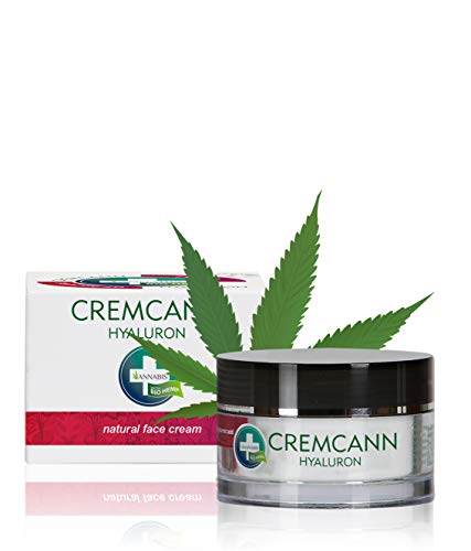Preisvergleich Produktbild Annabis Cremcann HYALURON Natürliche Antifalten Gesichtspflege mit Hanföl & Hyaluronsäure / Gesichtscreme moisturizer / Faltencreme für Trockene Haut / 50ml