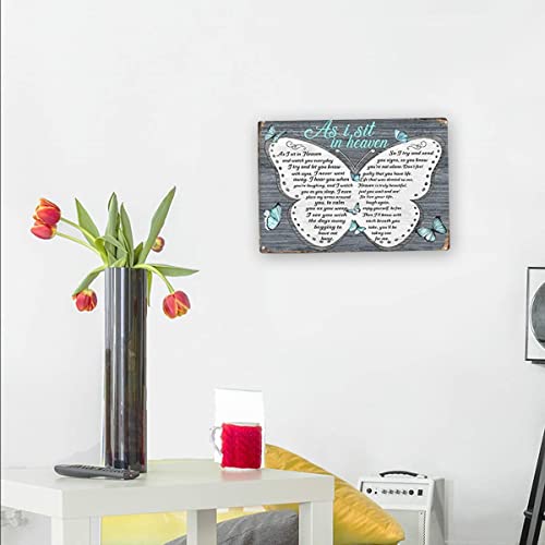Flyposters Butterflies As I Sit In Heaven I Try And Let You Know With Signs Metal Tin Sign Barber Shop Hair Cut Men Cave Art Home Wall Bar Decor Post Tin 6X8 Inches, White #TOP5