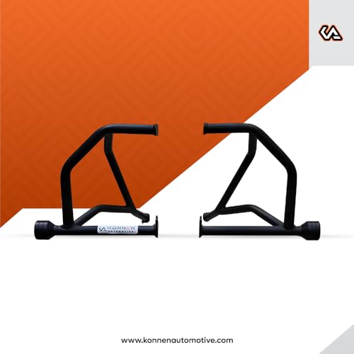 Image of Crash Guard Compatible with Honda CB350 / H'Ness CB350 / RS CB350 | Heavy Duty Engine & Frame Guard with Frame Sliders | Premium Protection Leg Guard (Black) (Pack of 1) (Adventure)