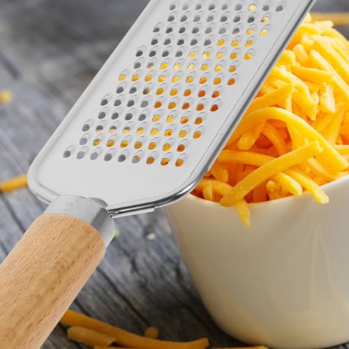 Rallador de Queso de Acero Inoxidable 2 Piezas con Mango de Madera miniatura 7