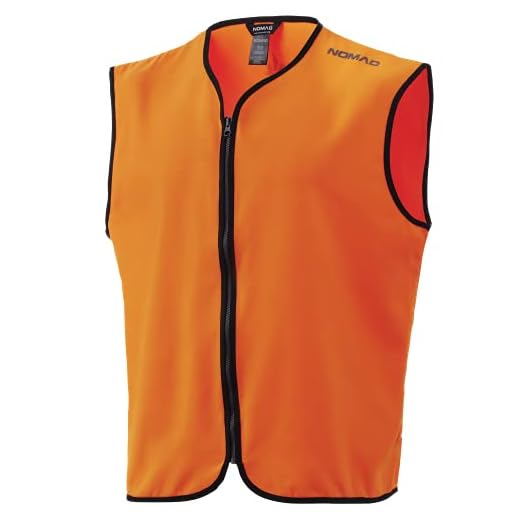 Nomad Men's Standard Blaze Orange Zip up Hunting Vest, Large-X-Large