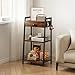 Gewudraw 3-Tier Ladder Shelf with Drawer, Bathroom Table Stand for Small Space, Bathroom Standing Shelves with Storage for Living Room Bedroom Kitchen, Organizer Shelf, Rustic Brown