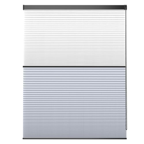 Didoya 上下開閉 ハニカムシェード 1mm単位でオーダー可能 レースと遮光 ツイン式 遮熱 防寒 断熱 UVカット 省エネ 取付簡単 幅80cm 丈120cm ライトグレー