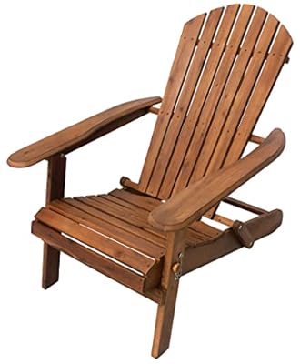 Leigh Country Folding Adirondack Chair-Natural Outdoor/Patio Furniture