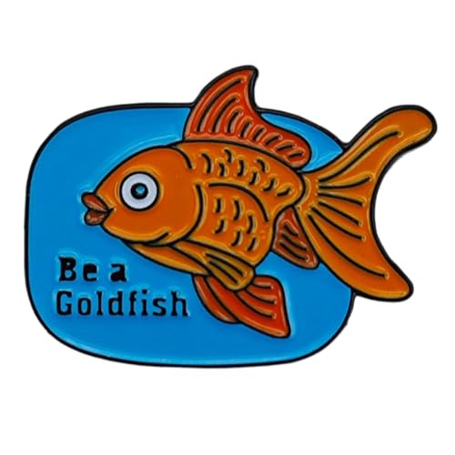 Image of Shark Goldfish Carp Enamel Pin Mindset Is Everything Brooch Pin Badge for Men and Women