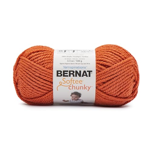 Image of Bernat Softee Chunky Yarn, 3.5 Oz, Gauge 6 Super Bulky, Pumpkin