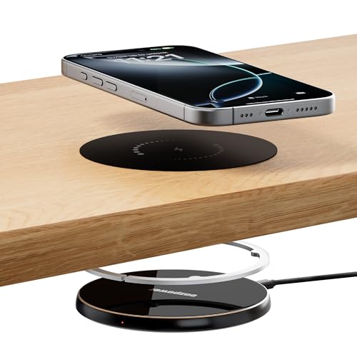Eazpower Invisible Wireless Charger, 0-30mm Under Desk Wireless Charger, Dual Uses On or Hidden...