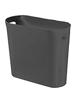 Vista 9 de Basurero pequeño para baño, 3 galones, plástico delgado, juego de 2, color negro