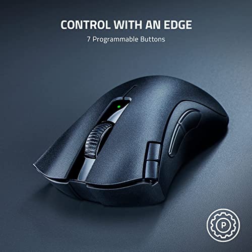 Image of (Renewed) Razer DeathAdder V2 X Hyperspeed: Award-Winning Ergonomic Design - Ultra-Fast Hyperspeed Wireless Ergonomic Gaming Mouse - 235hr Battery Life - RZ01-04130100-R3A1, Black
